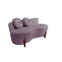 Ver imagem 2 de Namoradeira Sofá Feijão Lounge 120cm Orgânica Veludo Rosê