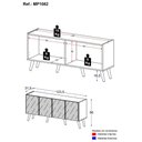 Ver imagem 4 de Rack Tv até 50 Polegadas Retrô com Espelhos Mp1082 Branco Natural