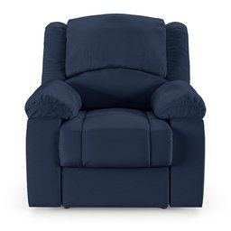 Poltrona do Papai Reclinável Sala de Cinema Madrid Power Elétrica USB PU Azul G23 Gran Belo - 2