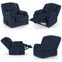 Ver imagem 7 de Poltrona do Papai Reclinável Sala de Cinema Madrid Power Elétrica USB PU Azul G23 Gran Belo