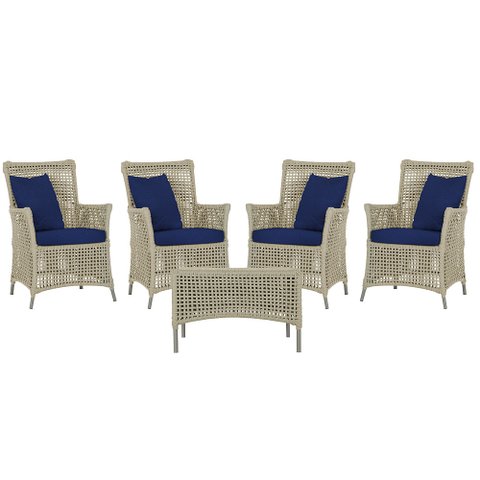 4 Poltronas e 1 Mesa Igapó em Alumínio Pintura Fendi Corda Náutica Estofado 10