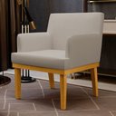 Ver imagem 2 de Kit 2 Poltronas Decorativas Vitória W01 Linho Bege - Mpozenato