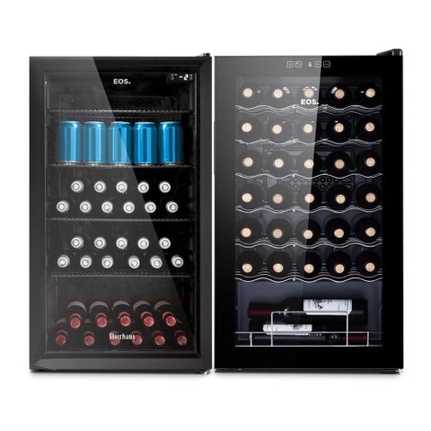 Conjunto Cervejeira Bierhaus 98l Ece100 com Adega 34 Garrafas Climatizada Eac34g 127v Eos