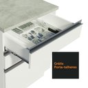Ver imagem 6 de Balcão Armário de Cozinha 60 cm 3 Gavetas Branco Glamy Madesa