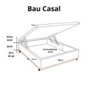Ver imagem 2 de Cama Box Baú Casal Blindado com Pistão a Gás - Linhão - Turim Palha