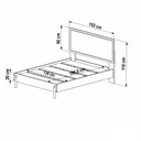 Ver imagem 2 de Kit Cama de Casal 2 Mesas Cabeceira com Palhinha Oslo Nero 27055
