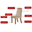 Ver imagem 3 de Conjunto Mesa de Jantar com Vidro e 4 Cadeiras 120cm Multimóveis Crljm-CON025 Madeirado/Off White