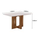 Ver imagem 4 de Conjunto Mesa de Jantar com Vidro e 4 Cadeiras 120cm Multimóveis Crljm-CON025 Madeirado/Off White