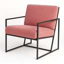 Ver imagem 2 de Poltrona Sala Escritório Recepção Veludo Rosa Kit 2 Flow