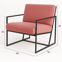 Ver imagem 6 de Poltrona Sala Escritório Recepção Veludo Rosa Kit 2 Flow