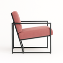 Ver imagem 3 de Poltrona Sala Escritório Recepção Veludo Rosa Kit 2 Flow