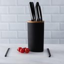 Ver imagem 4 de Bloco de Facas Detalhe Acácia 5 Peças Aço Inox Kenya Preto