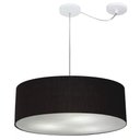 Ver imagem 1 de Lustre Pendente Cilíndrico Com Desvio de Centro Vivare Md-4259 Cúpula em Tecido 50x15cm - Bivolt - P