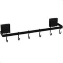 Ver imagem 1 de Suporte Porta Utensílios 6 Ganchos com Ventosa Preto Max