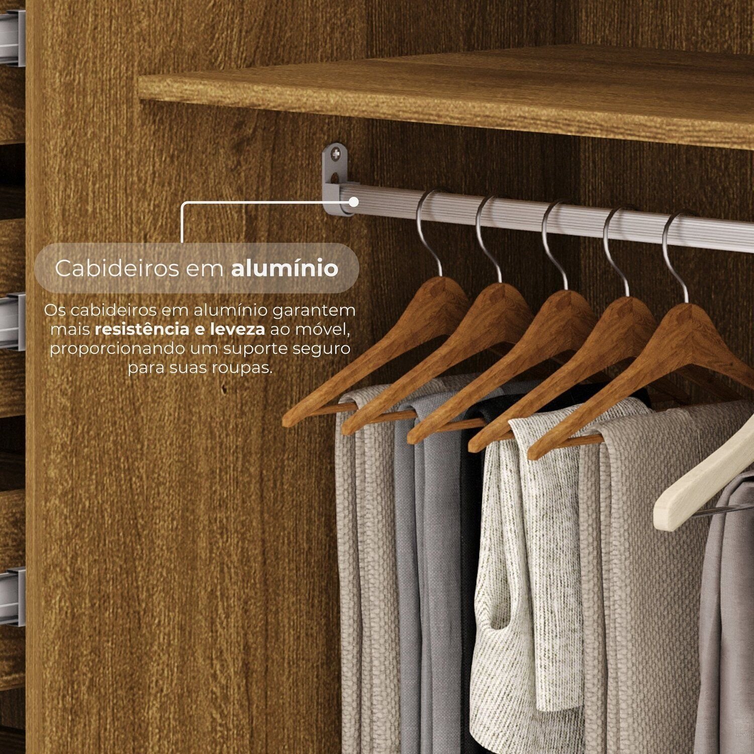 Guarda Roupa Casal 100% MDF 6 Portas 6 gavetas com Espelhos Dubai