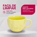 Ver imagem 2 de Conjunto 6 Xicaras de Porcelana Prisma Café Chá 200ml - Kit 06 Leite Colorida Caneca - Panami:amarel