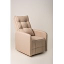 Ver imagem 2 de Poltrona de Amamentação Helena Soft Giratória e Reclinável + Puff Linho Bege - Lahome Decor