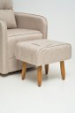 Ver imagem 3 de Poltrona de Amamentação Helena Soft Giratória e Reclinável + Puff Linho Bege - Lahome Decor