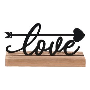 Love Palavra de Mesa em Mdf com Base Madeira Arte na Arte