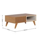 Ver imagem 6 de Rack Bancada Yara com Mesa de Centro Jeri Freijó Off White - Colibri