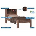 Ver imagem 2 de Cama Multifuncional Solteiro c/Baú Invicta Jatobá S. Andirá