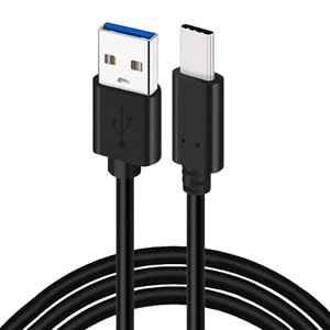 Cabo Usb Preto Flexível 1 Metro Type C para Samsung A53