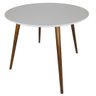 Mesa Jantar Redonda 80cm Branco MDF Pé Palito - 1