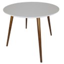 Ver imagem 1 de Mesa Jantar Redonda 80cm Branco MDF Pé Palito