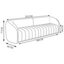 Ver imagem 3 de Sofá Decorativo Sala de Estar 252cm Adam 3 Lugares Boucle Off White G45 - Gran Belo Sofá Adam