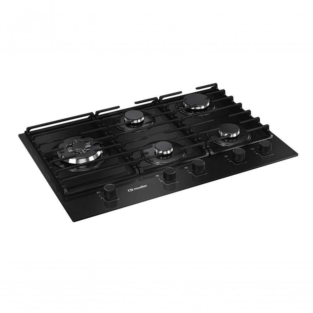 Fogão Cooktop 5 Bocas Tripla Chama Mcg5bm Grade Dupla Mesa de Vidro Mueller Preto Bivolt - 8