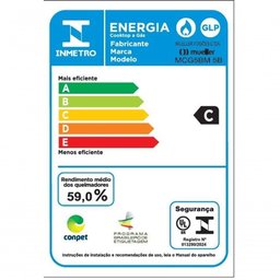 Fogão Cooktop 5 Bocas Tripla Chama Mcg5bm Grade Dupla Mesa de Vidro Mueller Preto Bivolt - 5