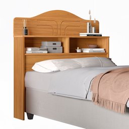 Cabeceira 100% Mdf Cama Box Solteiro 2 Nichos Robusta:nature - 3