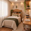 Ver imagem 1 de Cabeceira Vivian Solteiro Cama Box 90cm 100% MDF 2 Nichos Nature