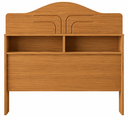 Ver imagem 4 de Cabeceira Vivian Solteiro Cama Box 90cm 100% MDF 2 Nichos Nature