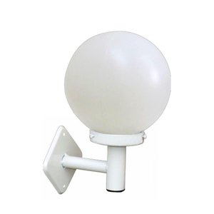 Luminária Globo Braço Reto de Parede Alumínio Branco 20x15cm