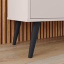 Ver imagem 4 de Aparador Buffet Cantinho Café 4 Portas Puxador Concha Prateleira Organizadora Retrô - Off/cinamomo