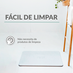 Tapete para Banheiro Antiderrapante Drytomita Momo Lifestyle (cinza Linho, 80x50 Cm) - 5