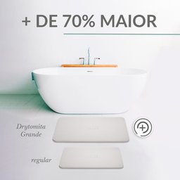 Tapete para Banheiro Antiderrapante Drytomita Momo Lifestyle (cinza Linho, 80x50 Cm) - 4