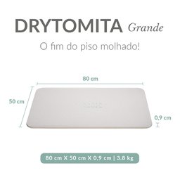 Tapete para Banheiro Antiderrapante Drytomita Momo Lifestyle (cinza Linho, 80x50 Cm) - 3