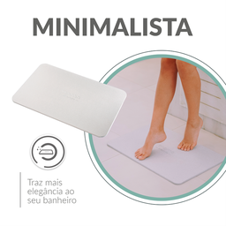 Tapete para Banheiro Antiderrapante Drytomita Momo Lifestyle (cinza Linho, 80x50 Cm) - 7