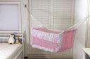 Ver imagem 1 de Rede de Dormir Berço infantil para Bebê Rosa Claro