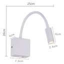 Ver imagem 4 de Arandela Led 3w Leitura Haste Flexível Branca Interruptor 3000k Bivolt