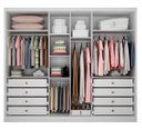 Ver imagem 3 de Guarda Roupa Solteiro 100% MDF 6 Portas 8 Gavetas 243cm Rizon Branco - Novo Horizonte