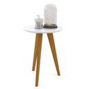 Ver imagem 1 de Mesa Lateral Liv Branco Eco Wood - Matic