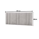 Ver imagem 2 de Cabeceira Cama Box Estofada Casal King 2,00 Suede Cinza com LED