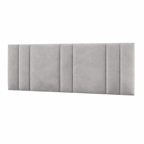 Cabeceira Cama Box Estofada Casal King 2,00 Suede Cinza com LED