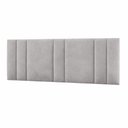 Ver imagem 1 de Cabeceira Cama Box Estofada Casal King 2,00 Suede Cinza com LED