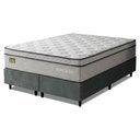 Ver imagem 1 de Cama Box com Colchão Queen Minotauro Ortopédico D33 Euro Pillow Tecido Jacquard Branco Hellen