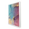 Quadro Decorativo Abstrato Mármore Luxe Perolado em Moldura Caixa TaColado Moldura Trad 1cm Madeira  - 2