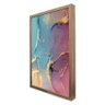 Quadro Decorativo Abstrato Mármore Luxe Perolado em Moldura Caixa TaColado Moldura Trad 1cm Madeira  - 4